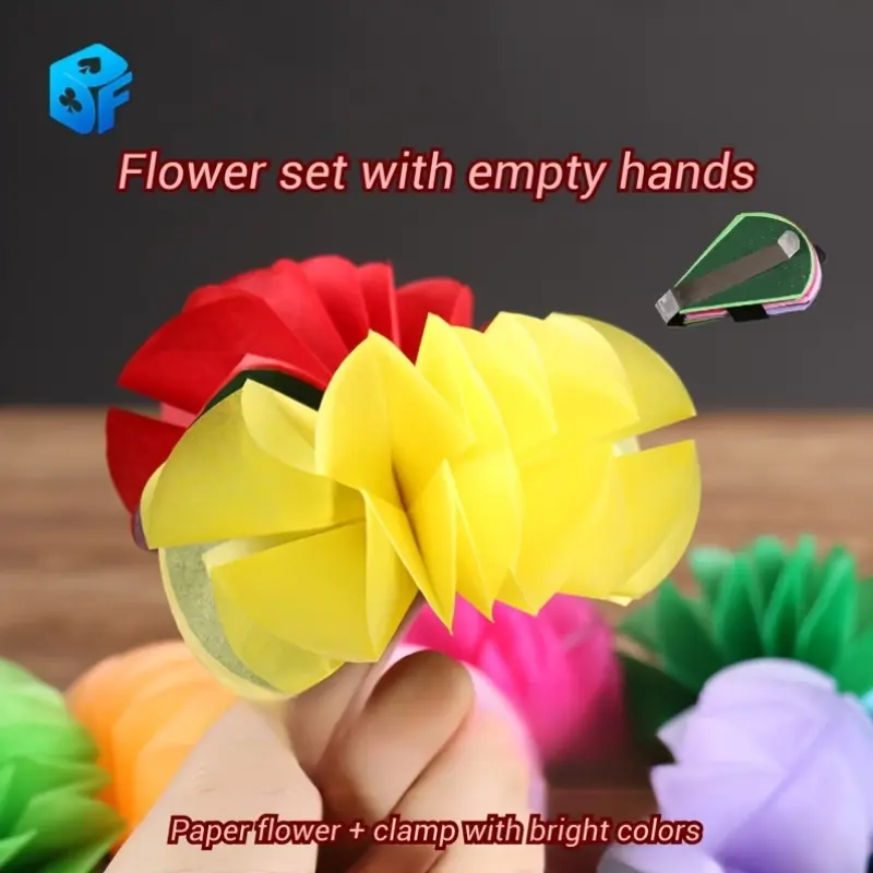 A Magic Prop That Produces Flowers from Empty Hands, Suitable for Close-Up And Stage Performances, Highly Entertaining to Watch. Perfect for Gatherings And Parties. an Ideal Gift for The Holidays
