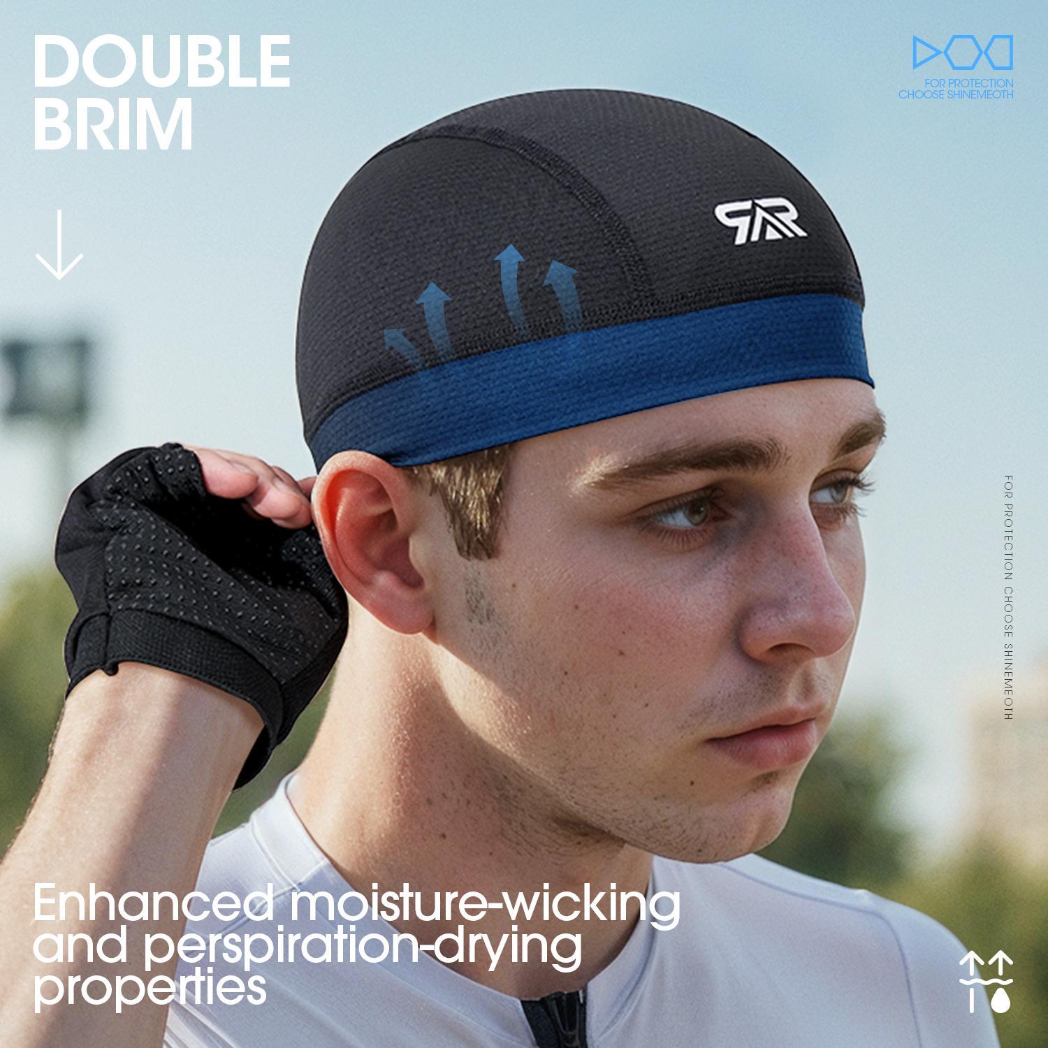 Cycling Cap, Protection Sports Cycling Cap, Hiking Hat, Breathable Sweat-absorbent Helmet Liner, Summer Sports Cap for Men & Women