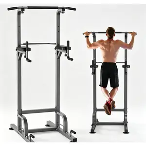 Relife Sports Power Tower Pull Up Bar Dip Station for Home Gym Adjustable Height Strength Training Workout Equipment dealsforyoudays Exercise Machine SummerVibes summerwins