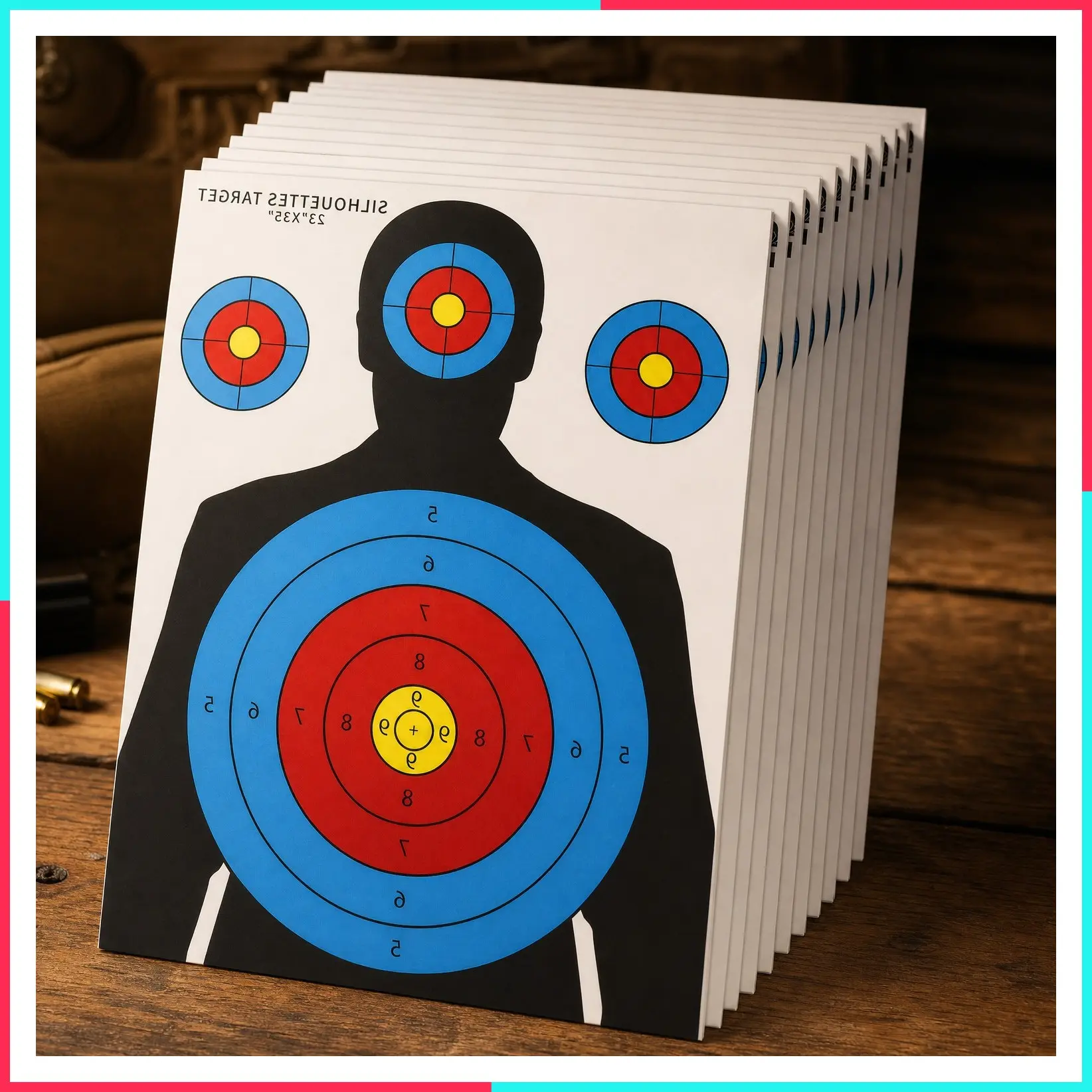 Silhouette Shooting Targets 23x35 Inch Paper Targets for Shooting Range Indoor Outdoor Handguns BB Guns Rifles Pistols Airsoft