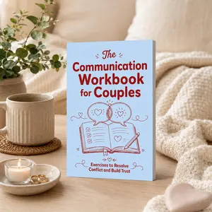 Marriage & Relationship Book, Couples Therapy Workbook with Communication Exercises, Fight Less, Resolve Conflict, Rebuild Trust, Improve Emotional Connection