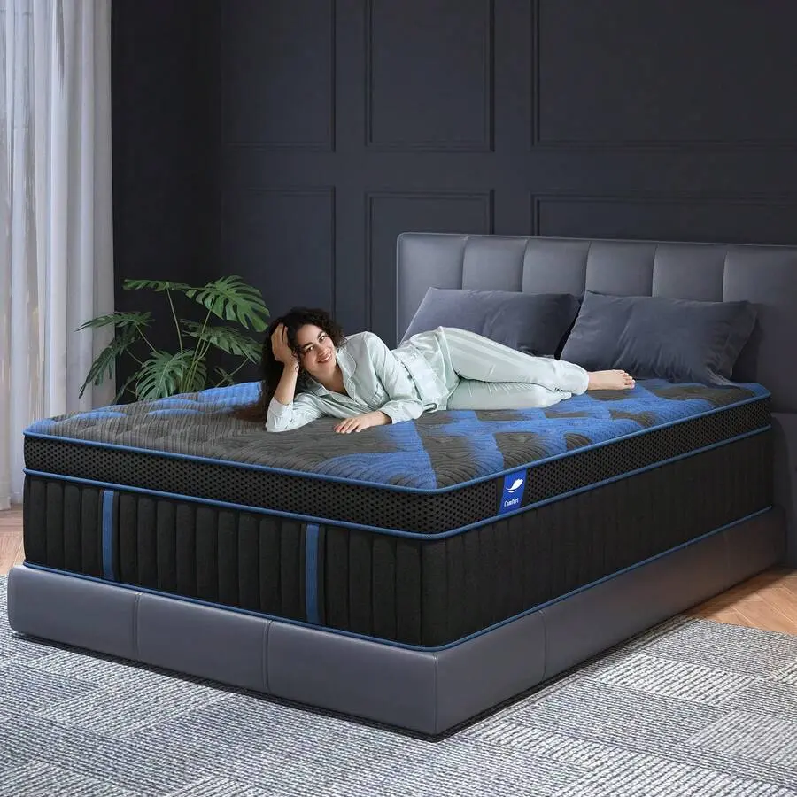 Luxury  14 Inch Twin Full Queen King Size Mattress In A Box Pocket Spring Gel Memory Foam,Medium Firm  Motion Isolation&Edge Support
