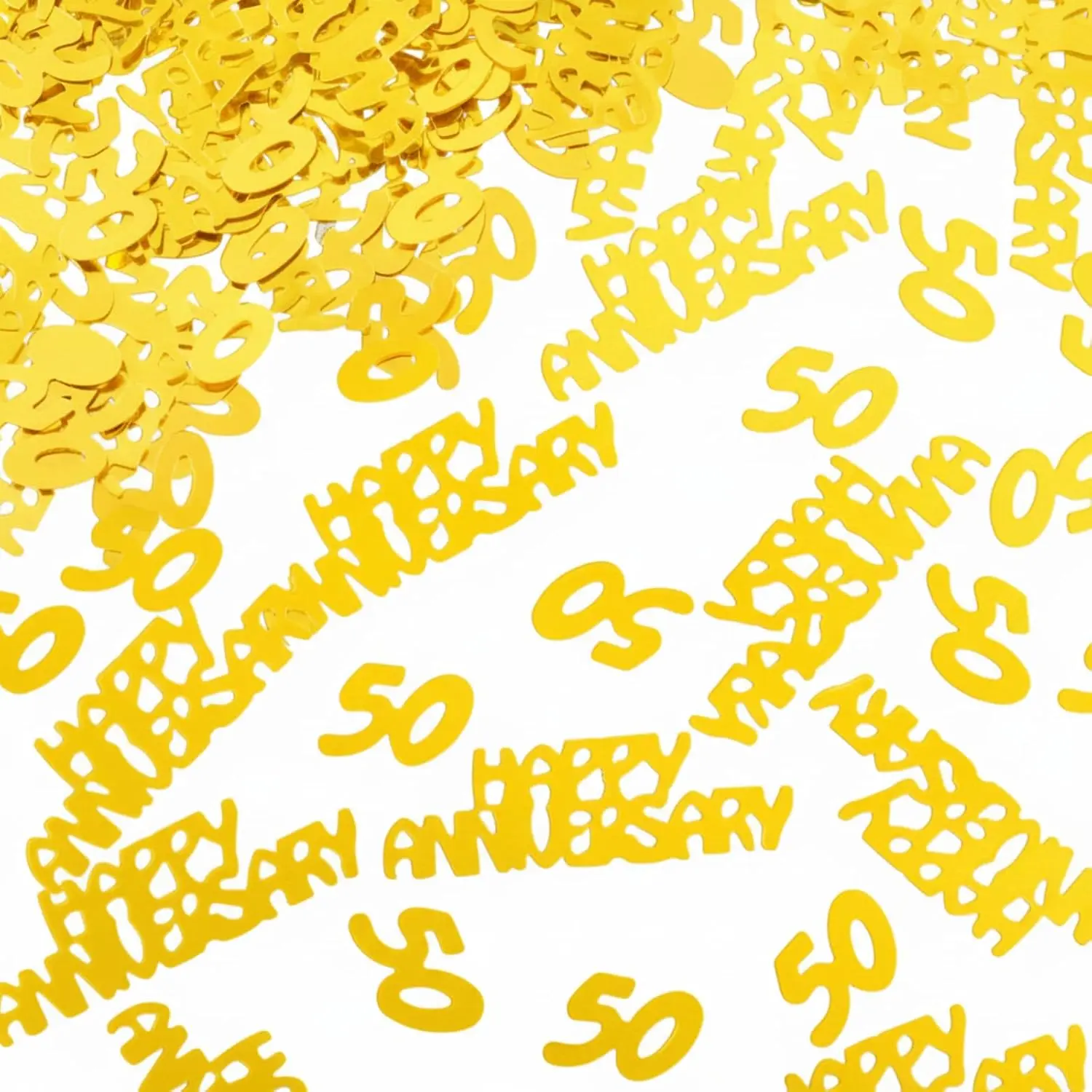 800 count 50th Anniversary Confetti  Glitter Confetti Birthday Wedding Table Scatter Decorations for 50th Birthday Wedding Anniversary Party Supplies