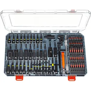 86-Piece Magnetic Impact Nut Driver Set, SAE/Metric Nut Driver Set, Right Angle Drill Driver, Socket Adapters, Bit Holder, Wing Nut Driver, Ratchet Bit Driver, Quick Release Extension, Power Bits
