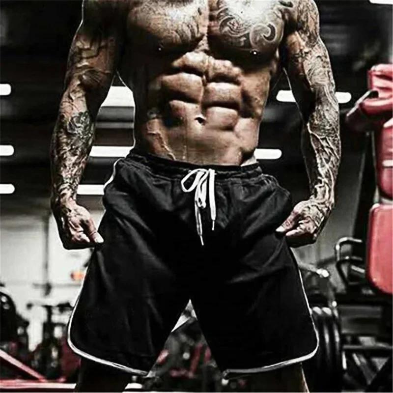 Kyn Apparel Summer Cool Breathable Quick Dry Casual Shorts Gym Bodybuilding Fitness Training Pants Mens Elastic Waist Mesh Sport Short Pants