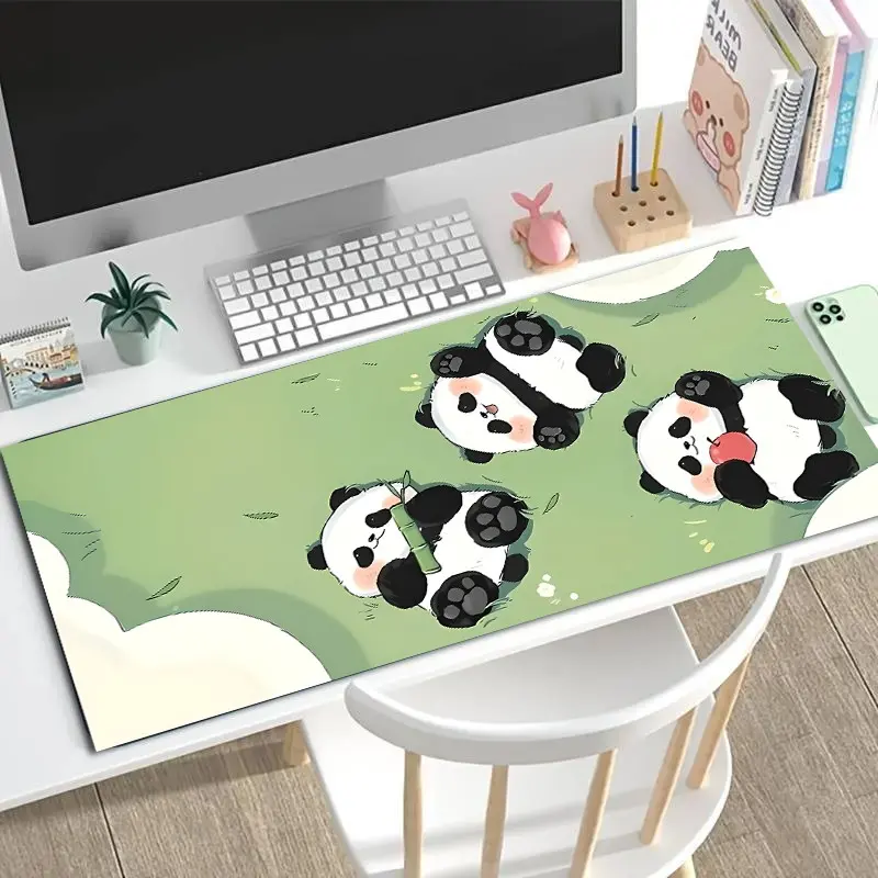 Silica Gel Mouse Pad, Cartoon Panda Design, Non-Sponge Rubber Base, Washable and Durable, Ideal for Gamers, Office, School, Home Decor