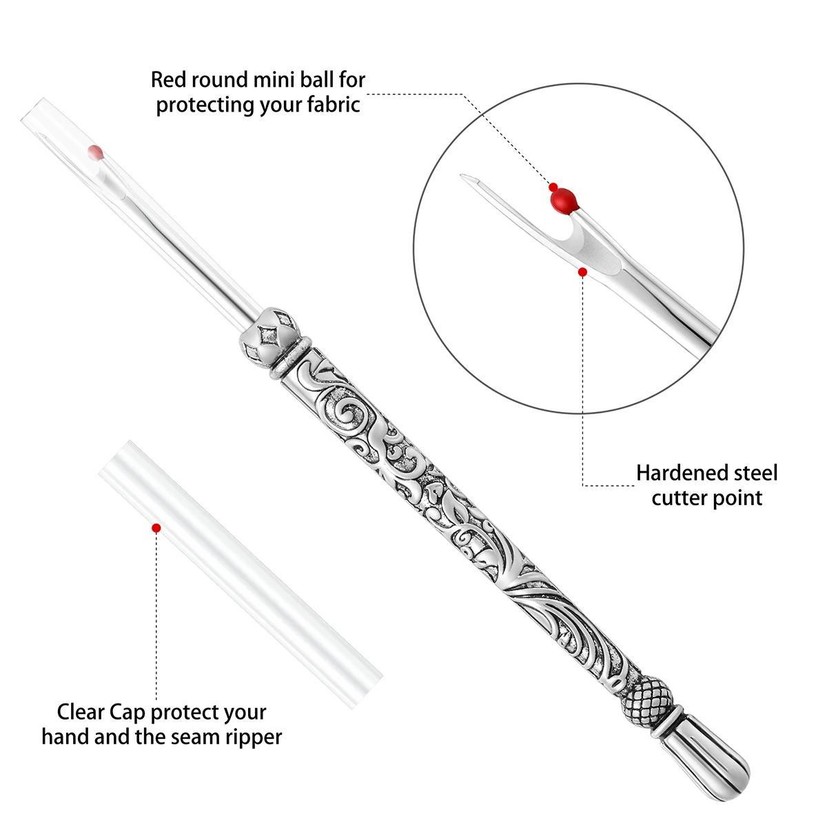 Round Stainless Steel Thread Cutter, 1 Count Vintage Pattern Thread ...