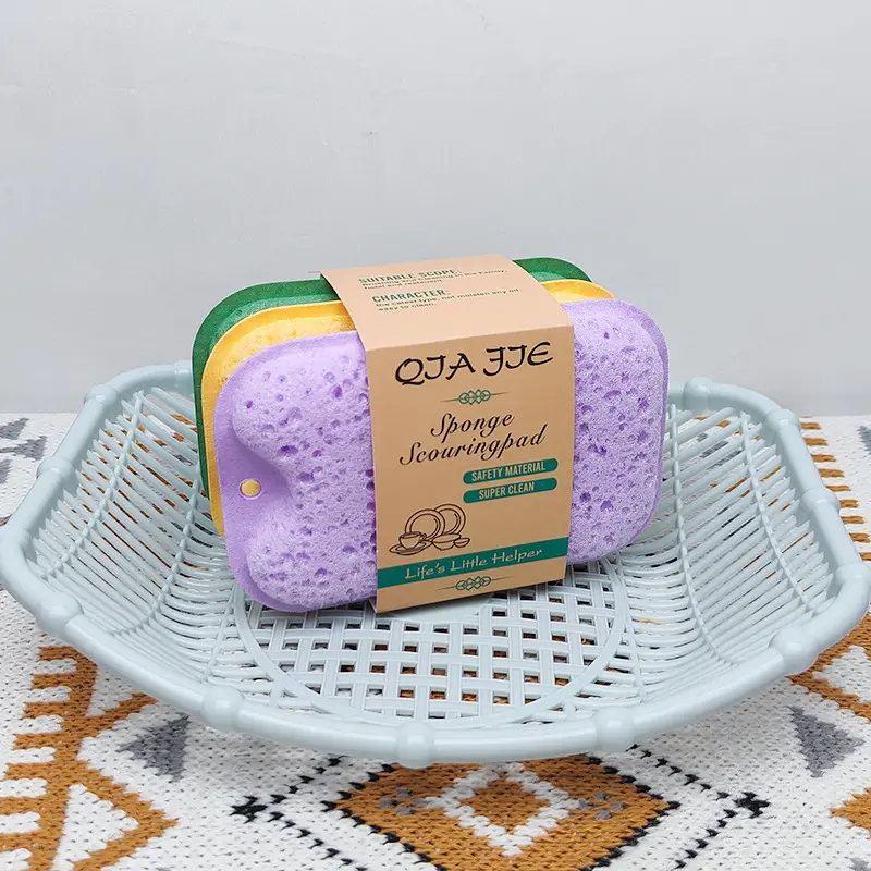 New 6 Colors Double Sided Cleaning Sponge, Multi Purpose Kitchen Scrub Sponges for Washing Dishes Pots Daily Household Cleaning
