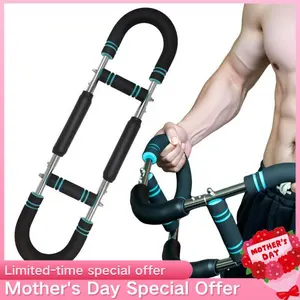 Portable Adjustable Arm Muscle Trainer Stainless Steel Springs Non Slip Grips Home Gym Upper Body Strength Exercise Tool