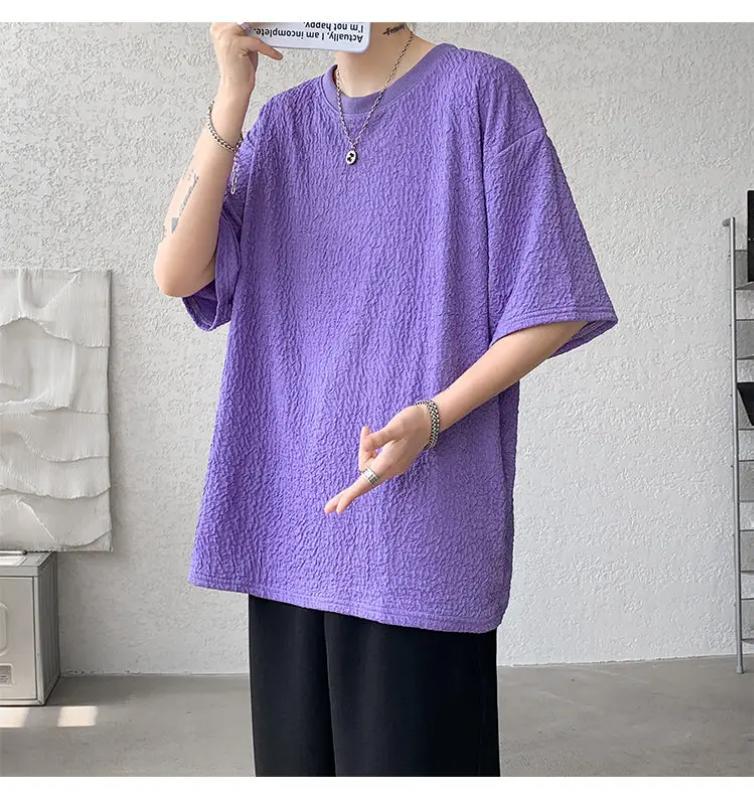 Kyn Apparel  Men's Stretch Short Sleeve T-Shirt Loose Fit Casual Streetwear Workout Plain Color Top