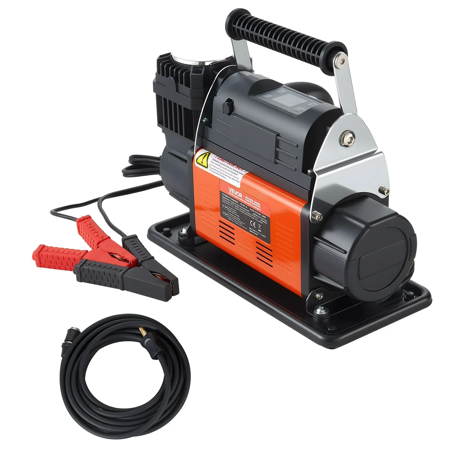 VEVOR 12V Heavy Duty Air Compressor, Auto-Stop Portable Tire Inflator with LCD Digital Display, 7.14 CFM 150PSI Offroad Air Pump with Adapters for Trucks Car SUV 4 x 4 Vehicle RV