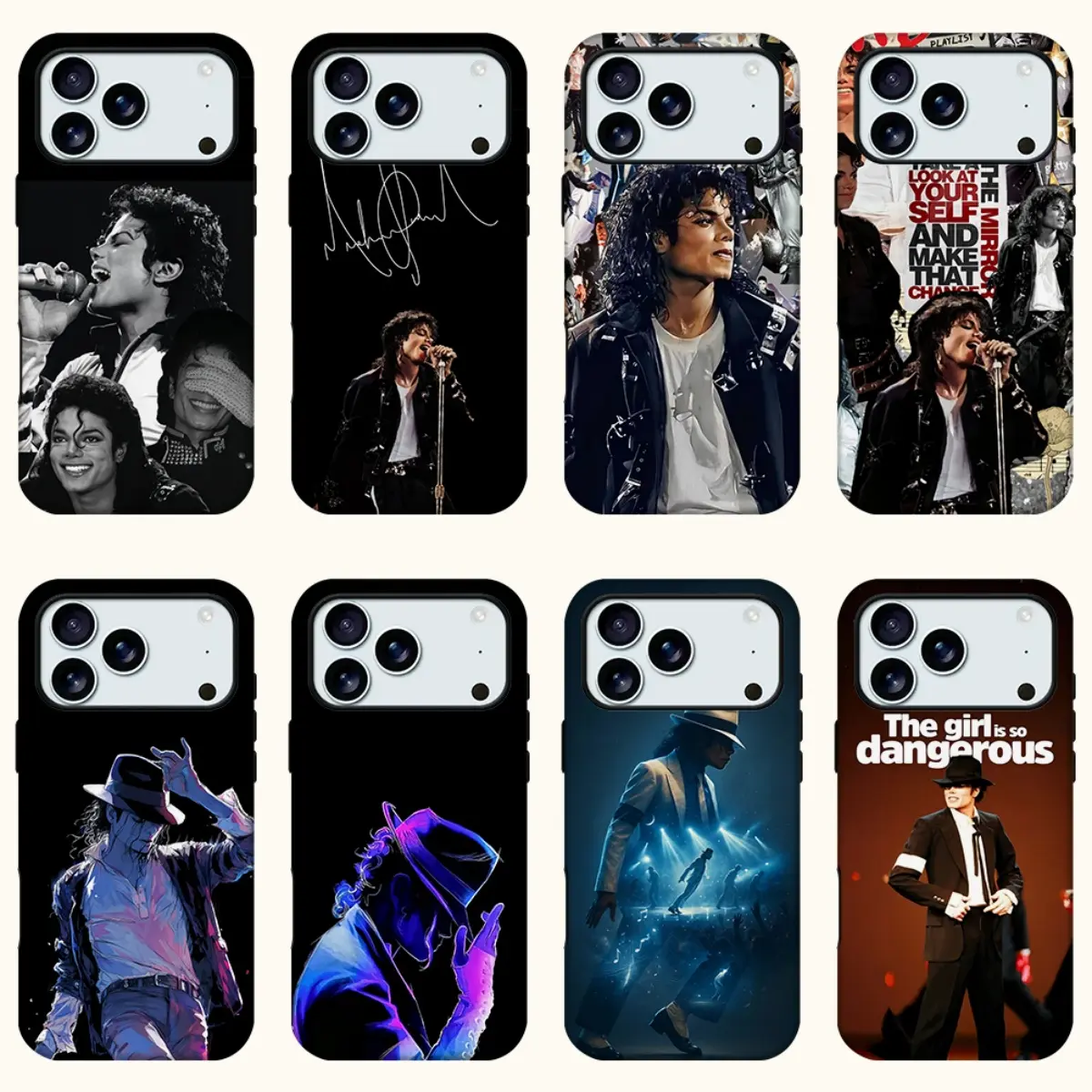 Michael Jackson Stage Portrait Graffiti Phone Case, Retro Music Fan Merch Phone Shell, King Of Pop Vintage Black Trendy Full Print Shockproof Protective Cover For iPhone11 12 13 14 15 16 17 pro max and Samsung S24-S26 series,Perfect gift