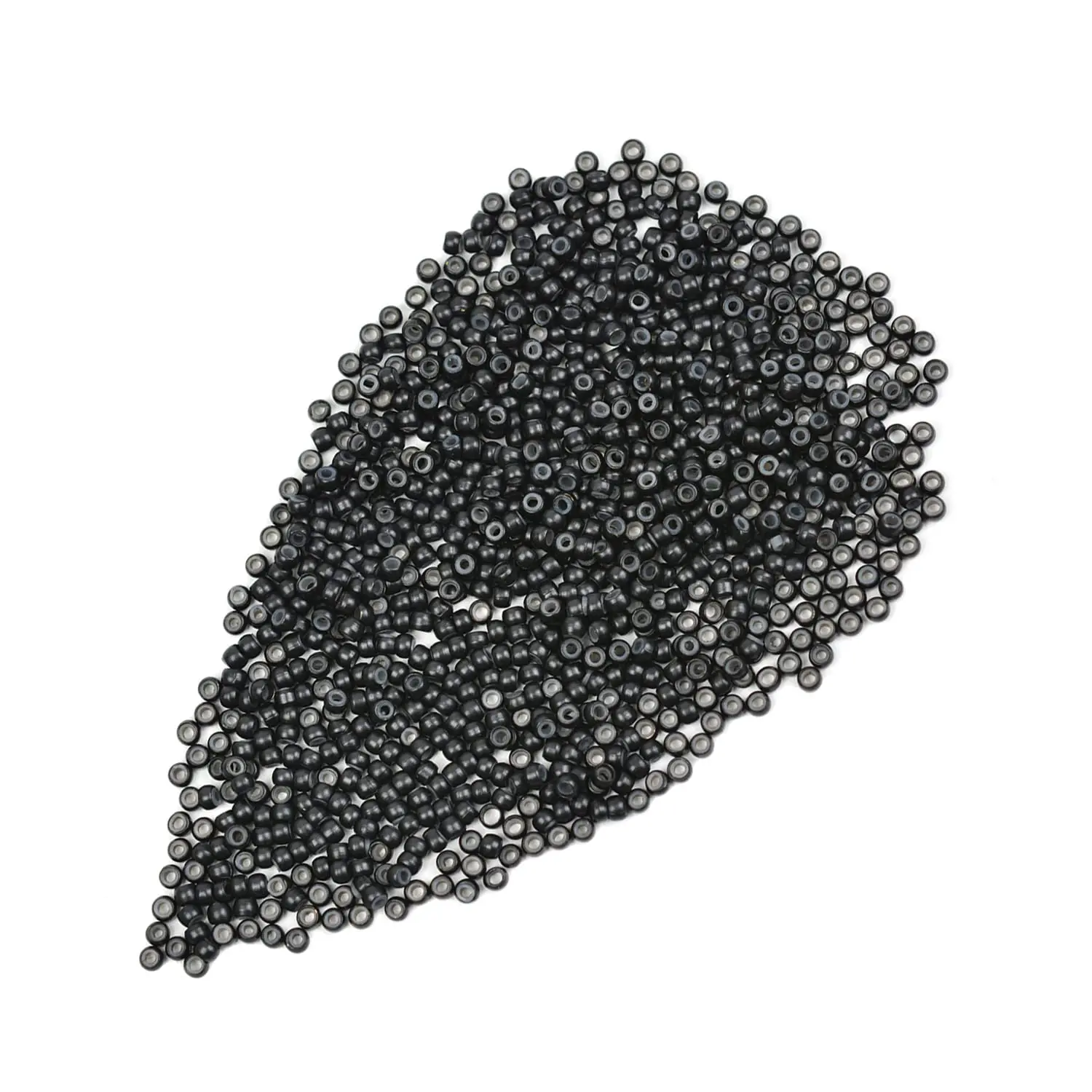200 count 3.0mm  Lined Beads Nano Beads for Hair Extensions Copper Nano Ring for Nano Tip Extension (Black)