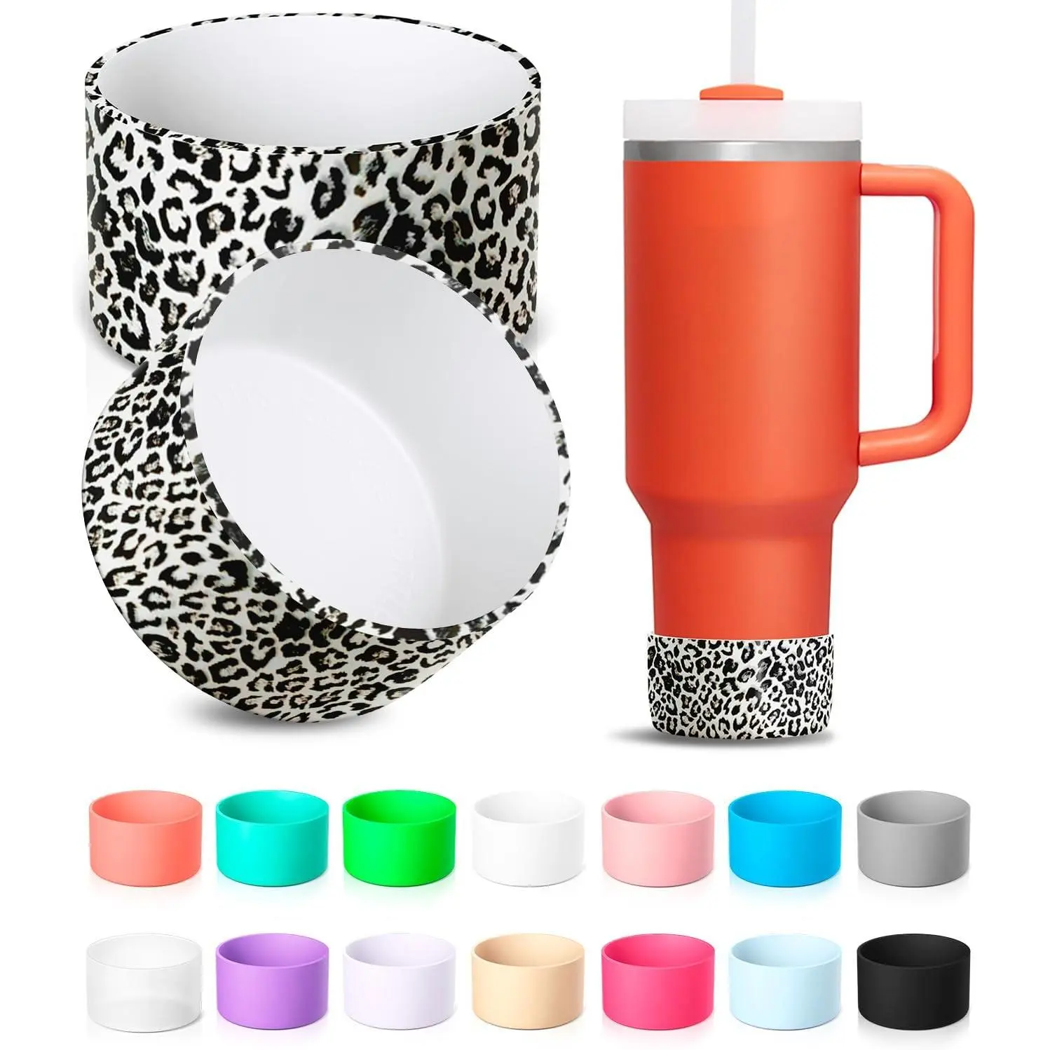 2-Pack  Boots for ,  & , Fits Select Cups & Bottles | Thicker 2 mm design, Fits 2.9-3.1-inch bases, Scratch & dent protection, Non-slip, Noise-reducing, Dishwasher-safe, Odorless
