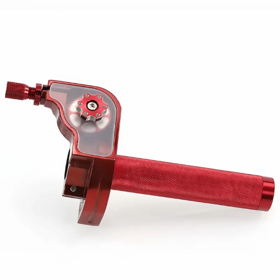 Aluminum Motorcycle Quick Throttle Twist Grip, Visual Fast Open Oil Door Handle, Universal Modification for Off-Road Street Bikes