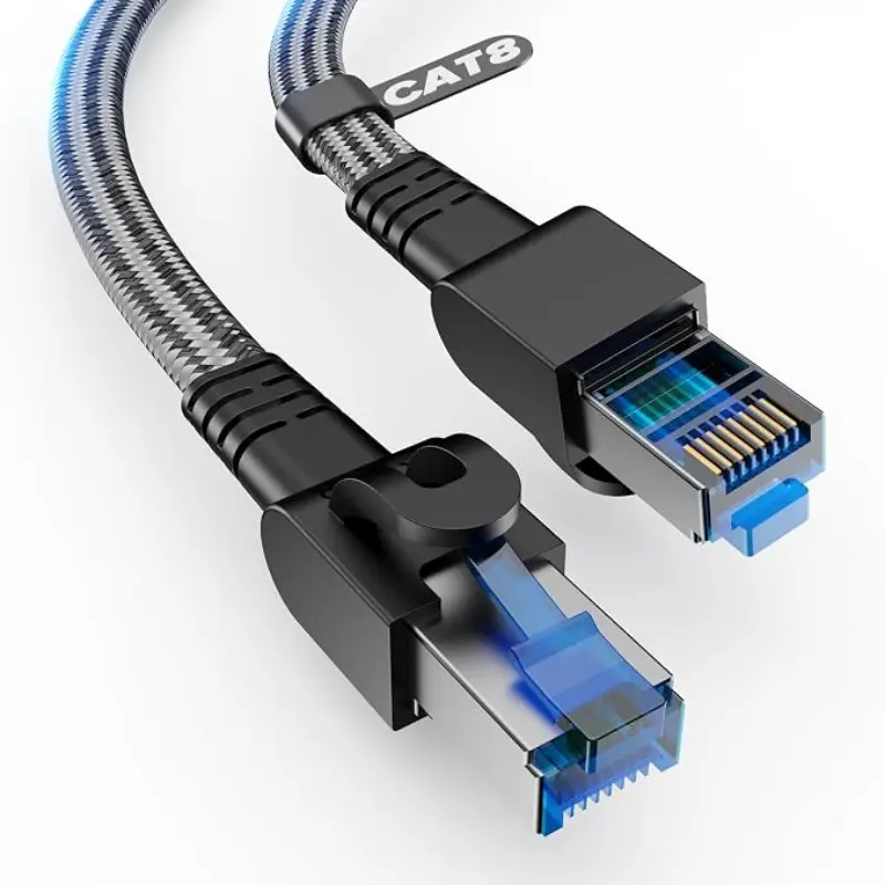 Kubie Cat8 Ethernet Cable, Gaming Grade High Speed 40gbps 2000mhz, Home Use Fiber Compatibility for Fiber Router, Set-Top Box, Computer, TV, Ps5, Ps4