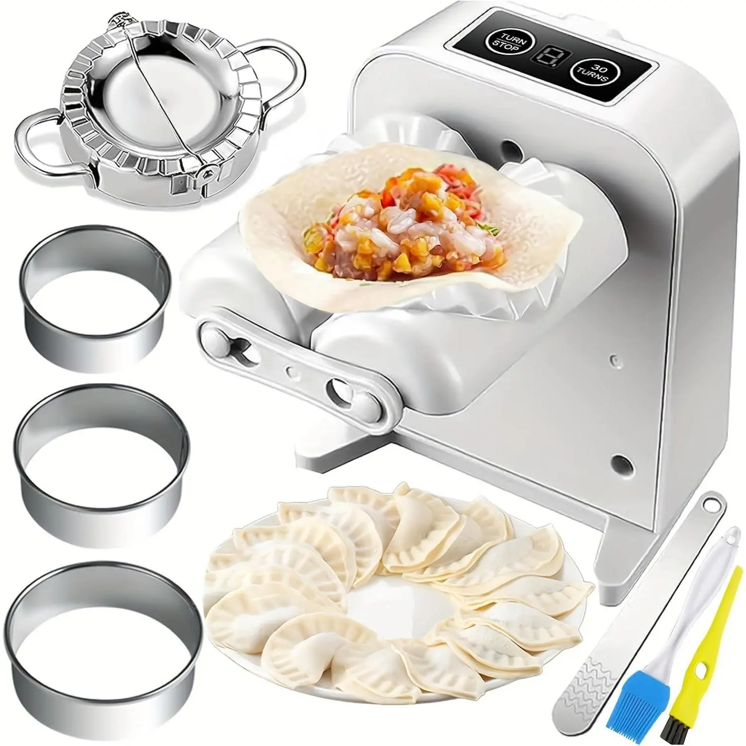 Electric Dumpling Maker, Automatic Press, 3.94in Mold, USB Rechargeable