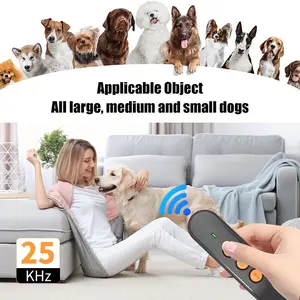 Dog Barking Inhibitor, Rechargeable Ultrasonic Dog Barking Stopper, LED Light, Safe for Humans and Dogs, Portable Indoor and Outdoor Use