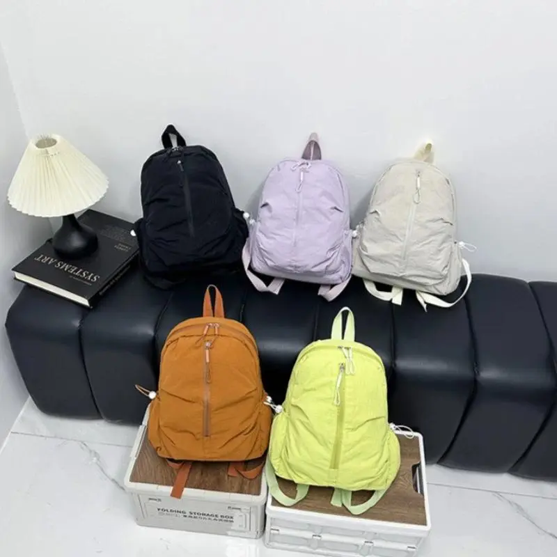 New Korean Style Macaron Color Lightweight Oxford Backpack for Women Casual High Appearance Oxford Shoulder Bag