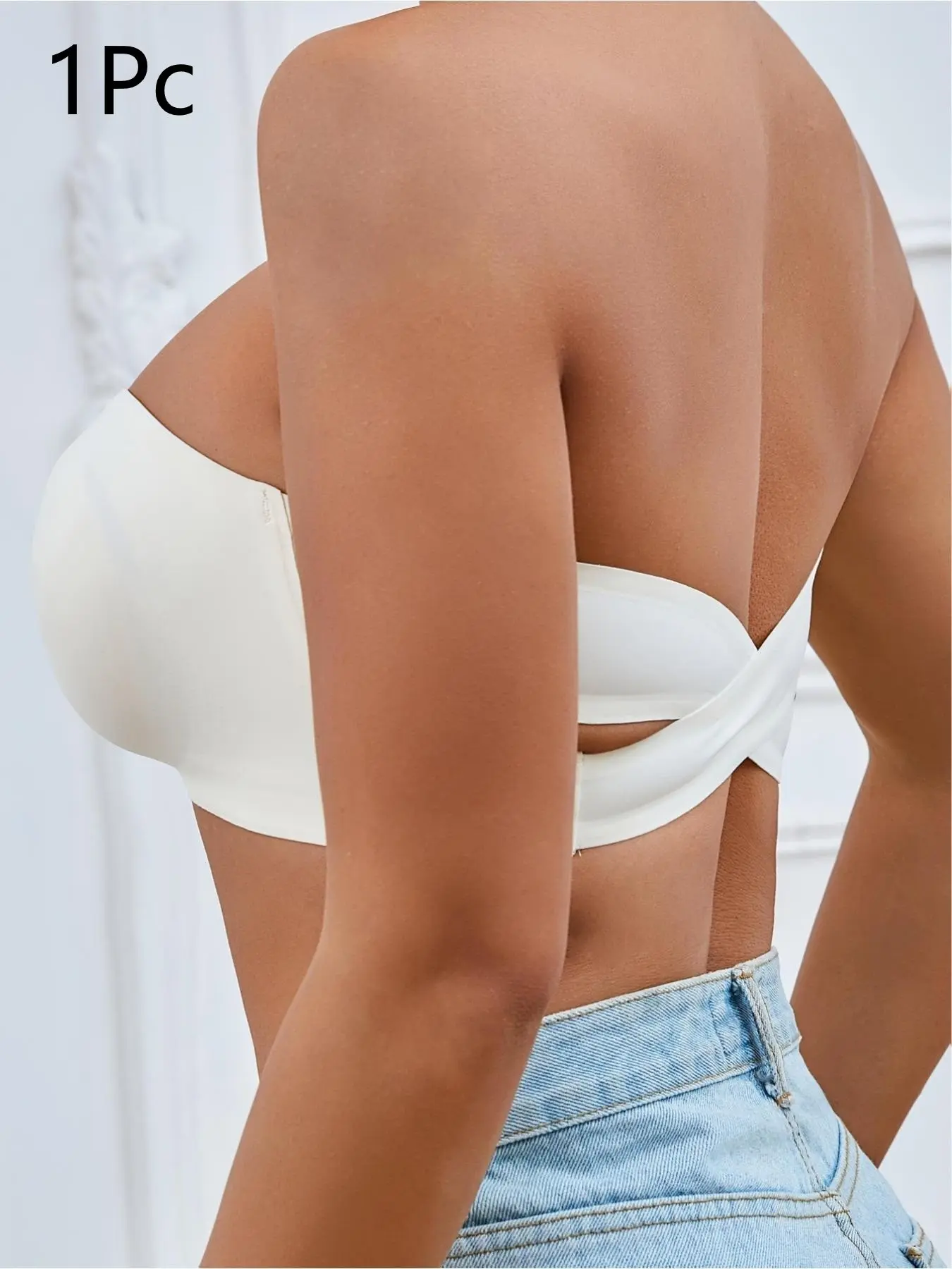 Seamless, Padded, Front-Closure Sexy Bandeau Bra (1/3-Piece Pack)