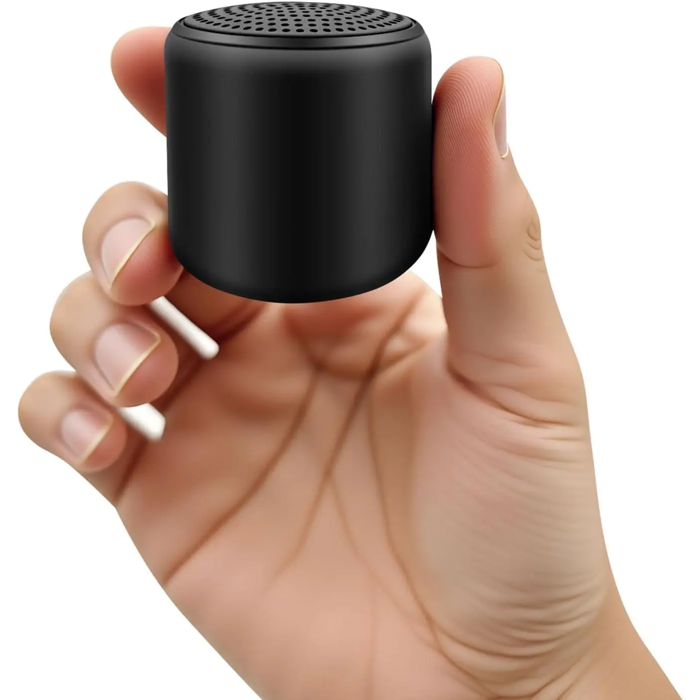 Mini  Speaker – Small Portable   Speakers  with TWS Stereo, 5W  Sound, Bluetooths 5.3, 8H Playtime – Ideal Travel Speaker for ,Outdoors,  & Office(1 Pcs) Audio Button Compact Device Smartphone