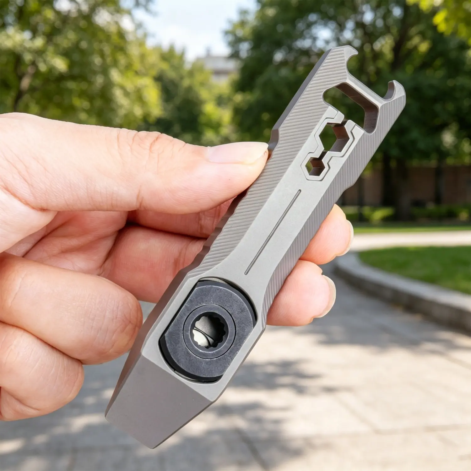 Edc Manual Tool Set, Titanium Bottle Opener, Includes Mini Screwdriver, Lever Bar, Essential Edc Gear for Everyday Use