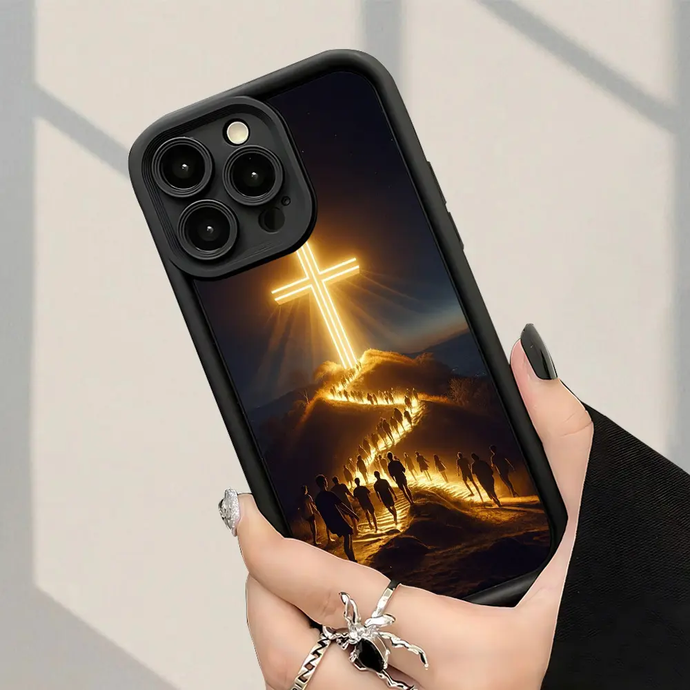 The high-quality black shell with cross-print pattern and reinforced anti-drop design is suitable for iPhone 16, 11, 12, 13, 14, 15, 15 Pro, 15 Plus, 15 Promax, XXs, Max, XR, 12 Mini, 13 Mini, 16, 16 Plus, 16 Promax.