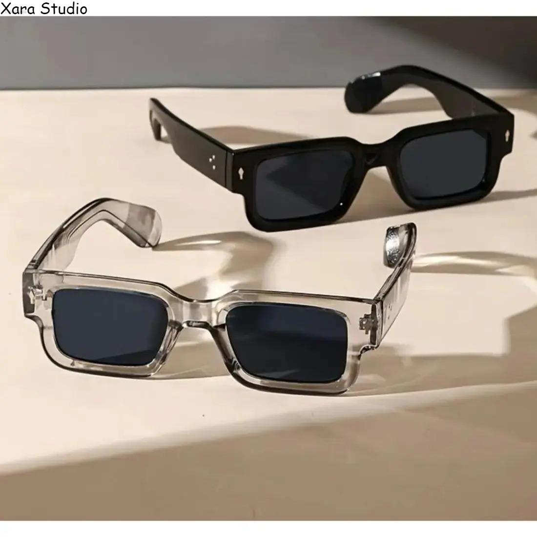 6-Pack Rectangle Sunglasses for Men & Women – Trendy Y2K Retro Shades with UV400 Protection, Lightweight Comfortable Eyewear for Driving, Travel, Streetwear, Summer Outfits & Daily Wear