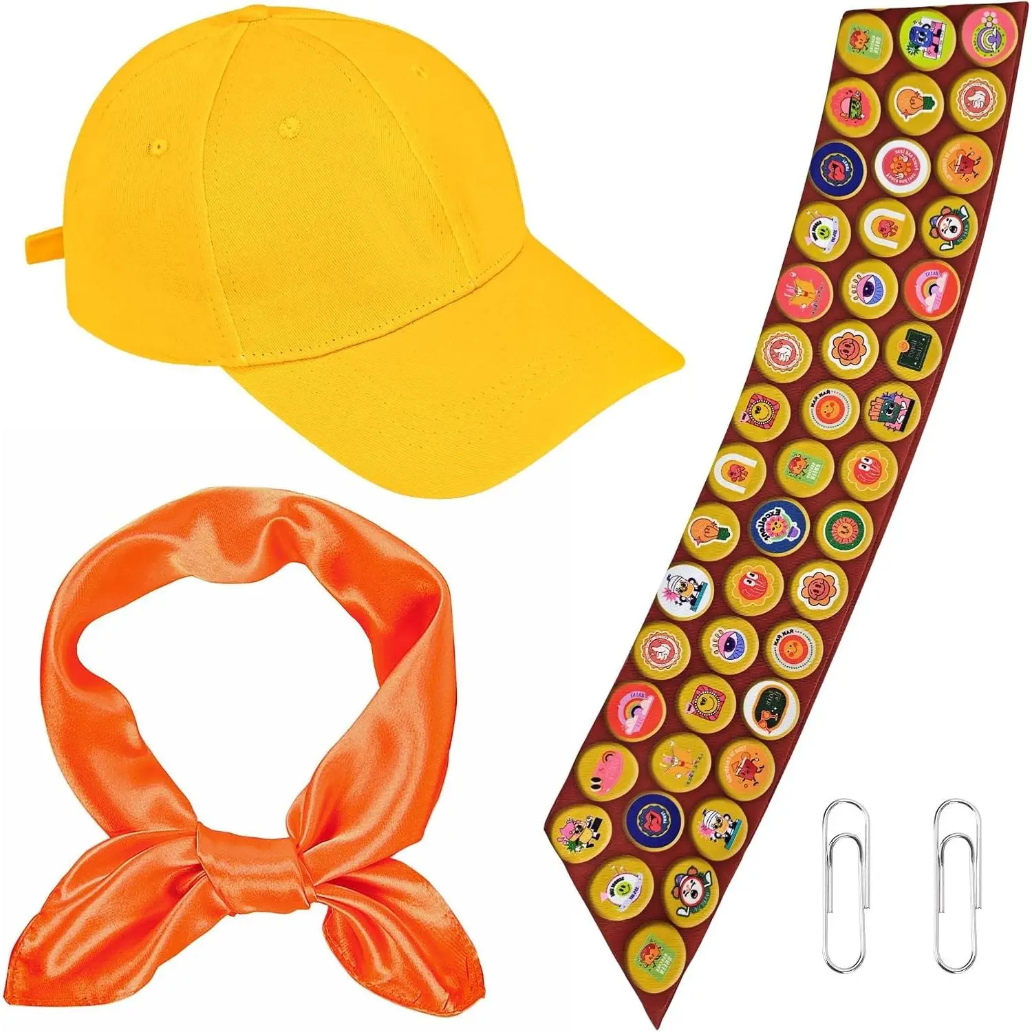 Wilderness Explorer Scout Costume Set with Hat, Sash & Scarf - Unisex Adventure Outfit for Men and Women, Halloween & World Book Day(Gift)