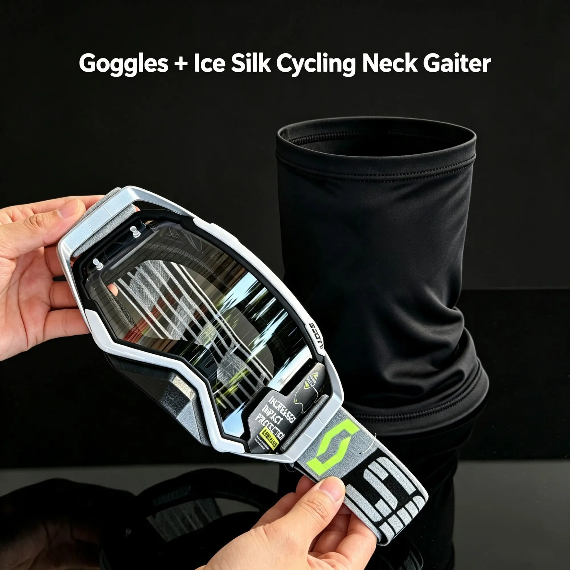 Unisex Full Frame Off-Road Motorcycle Goggles, Dirt Bike Goggles, Impact & Windproof, All-Season Riding Glasses, Free Ice Silk Scarf Included