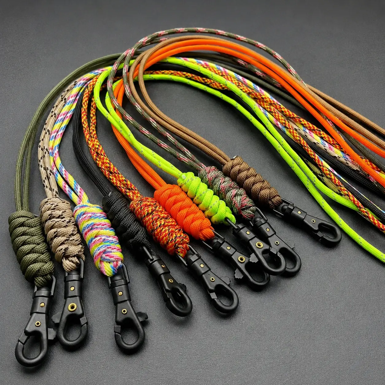Heavy-Duty 7-Strand Paracord Keychain Lanyard for Flashlights, ID Cards, and EDC Gear – Handwoven Tactical Cord with Secure Loop End, Lightweight & Durable for Outdoor, Camping, and Everyday Carry Use