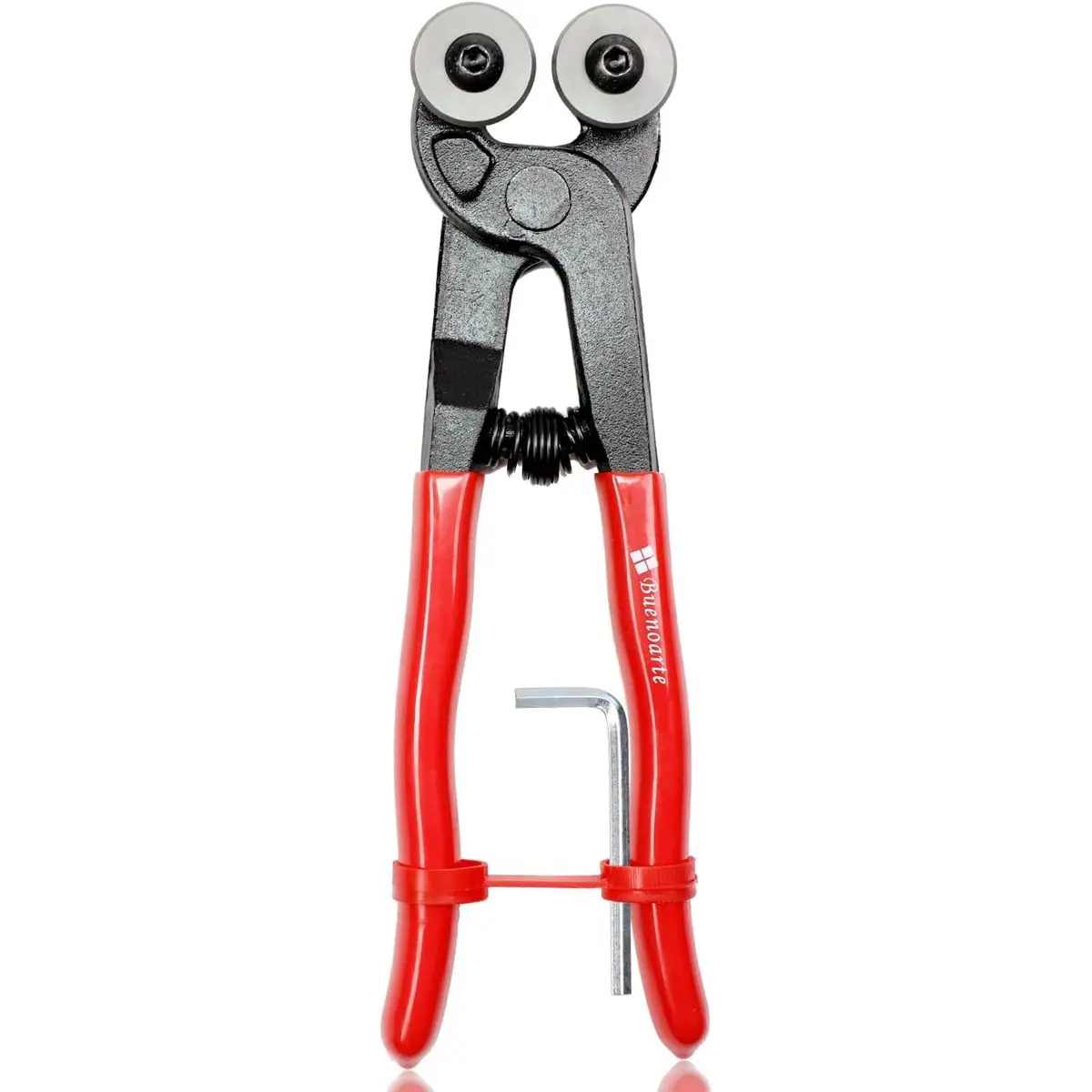 Glass Tile Nippers, 7 Inch Wheeled Mosaic Nipper and Ceramic Tile Cutter Pliers, Soft-Grip Handle Shaping Tool for DIY Tile Work, Home Repair, Mosaic Cutting