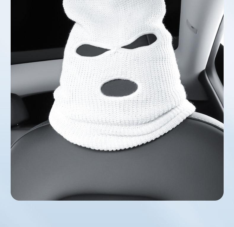 YZ Sentry Inspired Headrest Protector Funny Hat Ornament for Tesla Model3 Y Vehicles