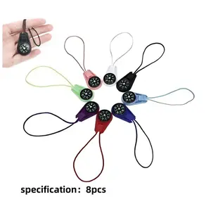 Mini Compass Keychain, Button Compass Bulk Kit, Paracord Hiking Survival Small Compasses, Pocket Compasses Keychain Lanyard for Hiking, Scout, Classroom