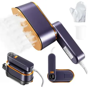 Portable 2-in-1 Clothes Steamer and Iron, 1200W Handheld Garment Steamer, 10s Fast Heat Wrinkle Remover with 4 Modes LED Display, 150ml Travel Steamer for Home Office and Travel Use (120V)
