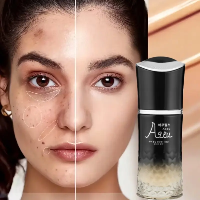 Long-Lasting Waterproof Sweatproof Foundation, Flawless Base, High Coverage Liquid Makeup, Buildable Non-Greasy Formula, Smoothes Wrinkles, Cosmetics