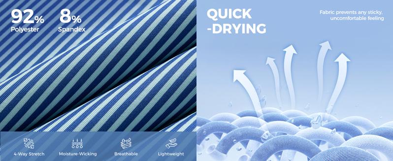 Willit Men's Golf Polo Shirts Short Sleeve Striped Performance Moisture Wicking Willit Men's Golf Polo Shirts Short Sleeve Striped Performance Moisture Wicking