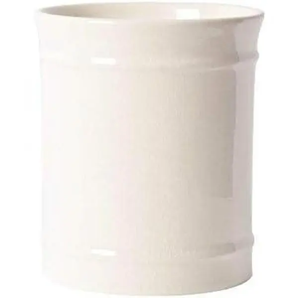 Artisan Ceramic Utensil Crock, For Kitchen Counter Top & Dining Table | Large & Small Utensil Organizers for Cooking Tools and Kitchen Decor, Ice Crack ,  Tone ( 5.0" x 5.0" x 5.8")