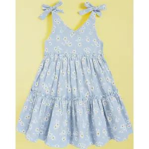 Toddler Girl Dress Summer Little Girls Strap Sleeveless Beach Sundress Kids Cotton Casual Dresses