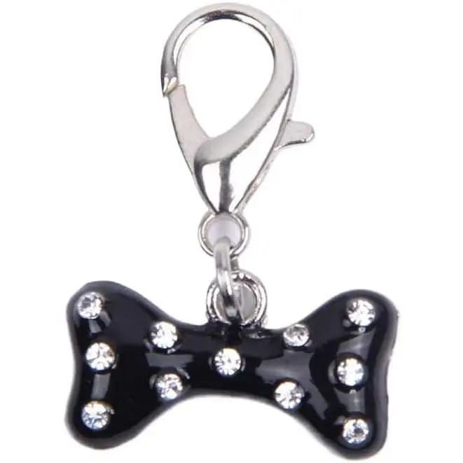 Bling Rhinestones Bone Charm Pendant Jewelry for Pet Dog Cat Puppy Necklace Collar Accessory