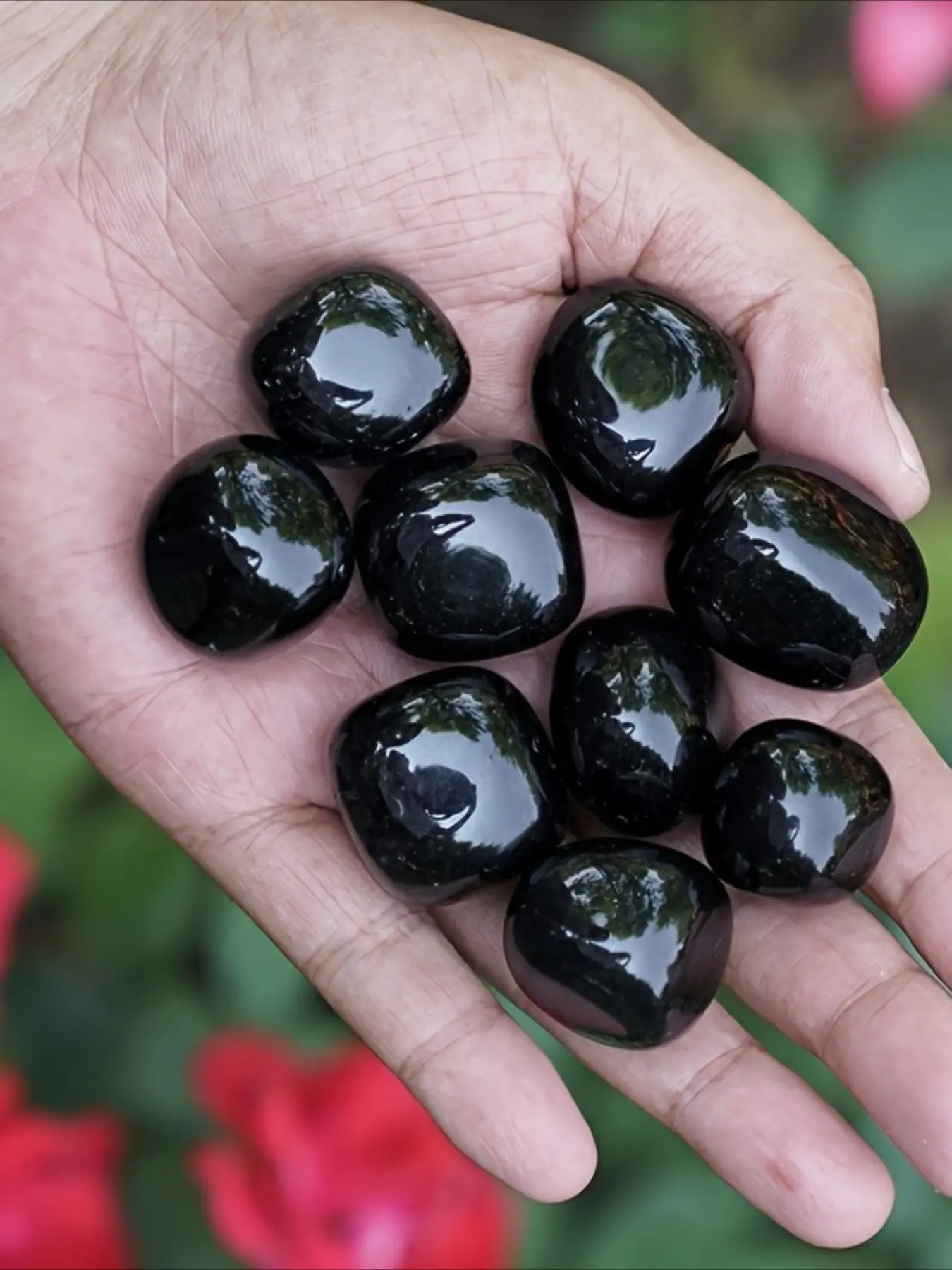9-Piece Obsidian Crystal Stone Set, natural loose polished irregular crystal beads, loose stones for jewelry accessories and micro-landscape decoration