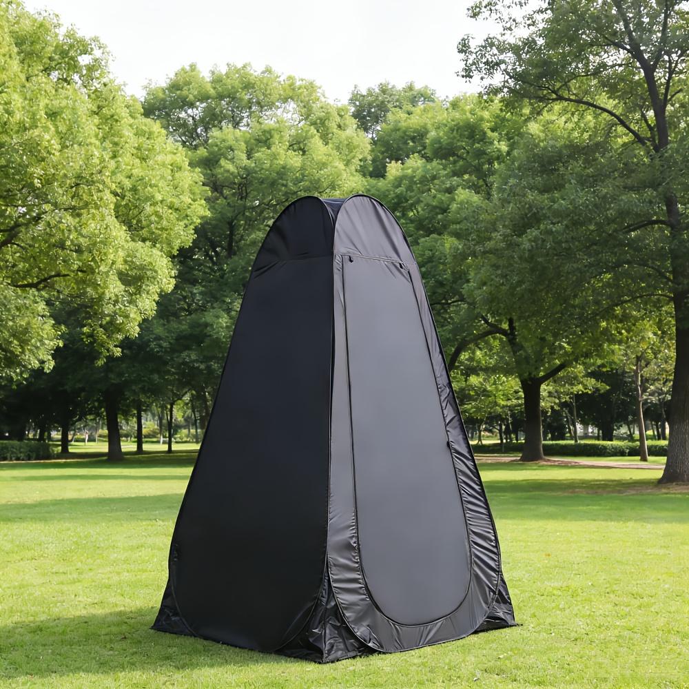Dark gray portable changing and shower tent, heightened and thickened, easy to fold, suitable for multiple scenarios, quick-open outdoor camping movable toilet private tent