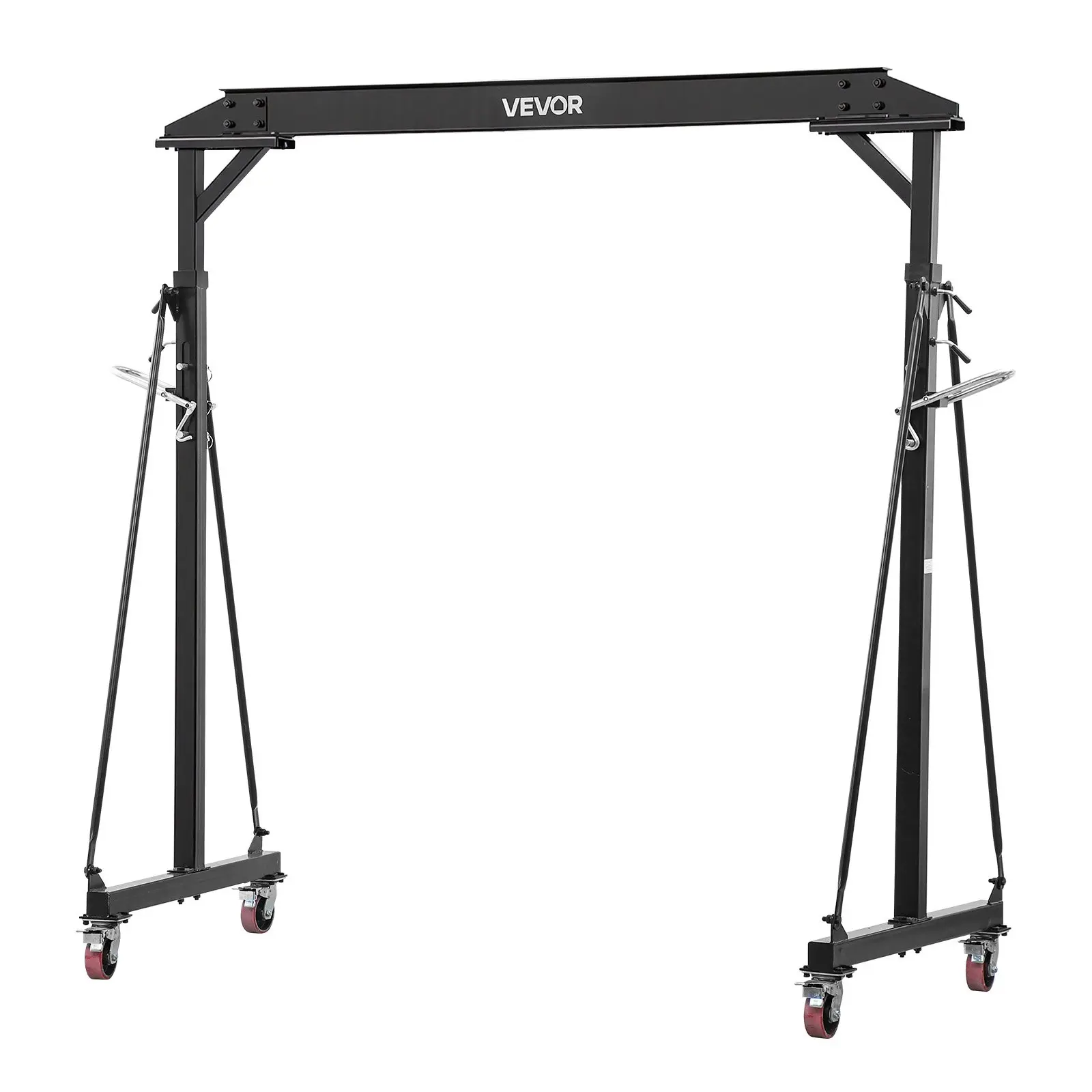 【DealsForYouDays】VEVOR Adjustable Gantry Crane, 2200 lbs Capacity, Portable Shop Lift Hoist with 95.7" to 142.9" Height Adjustable, Locking Wheels, Steel Construction, for Factory, Warehouse, Auto Repair, Frame Only