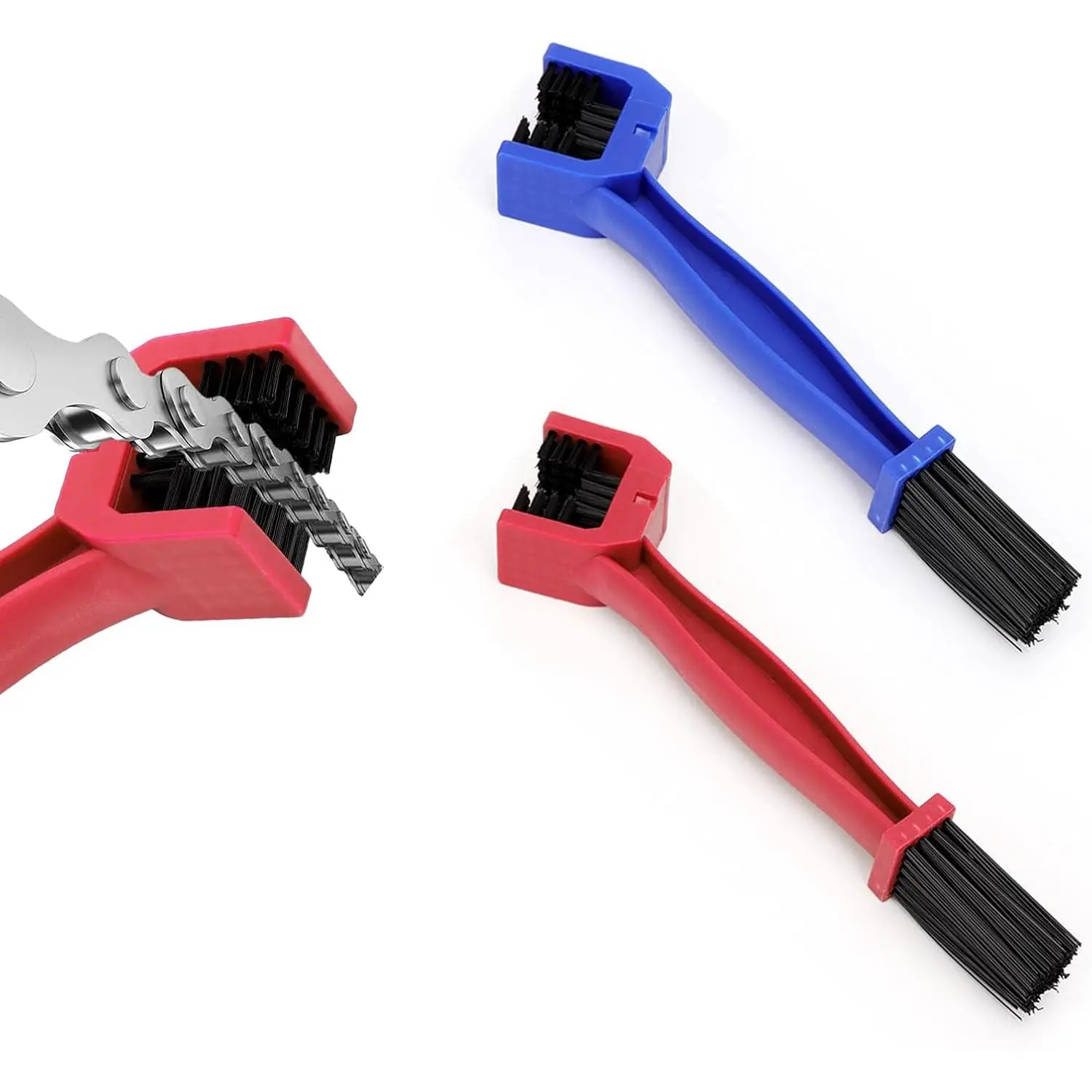 2 count  or  Chain Washer,  Chain Gear Dirt Clean Brushes,   Chain Cleaning Brush Tool for Mountain  Heavy Duty  (1 Red+ 1 Blue)
