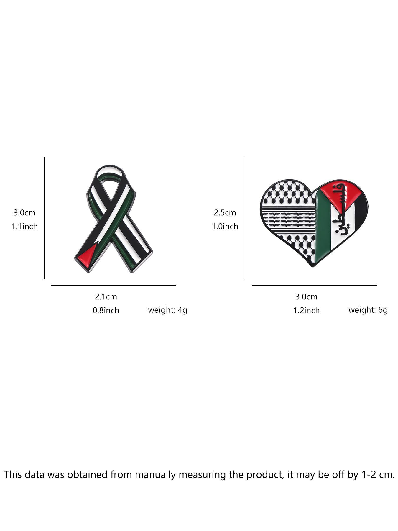 Heart & Ribbon Shaped  Brooch, Fashion Alloy Badge for Daily Clothing Decor, Trendy All-match & Exquisite Brooch for Birthday Gift, Durable Metal Pins