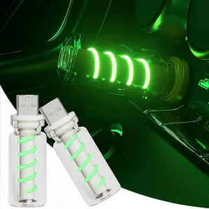 USB Night Light,  Dimmable Retro LED Filament Lamp, Mini USB Ambient Light for  Interior, Bedroom, Desk and Camping, 2 Pack, Green