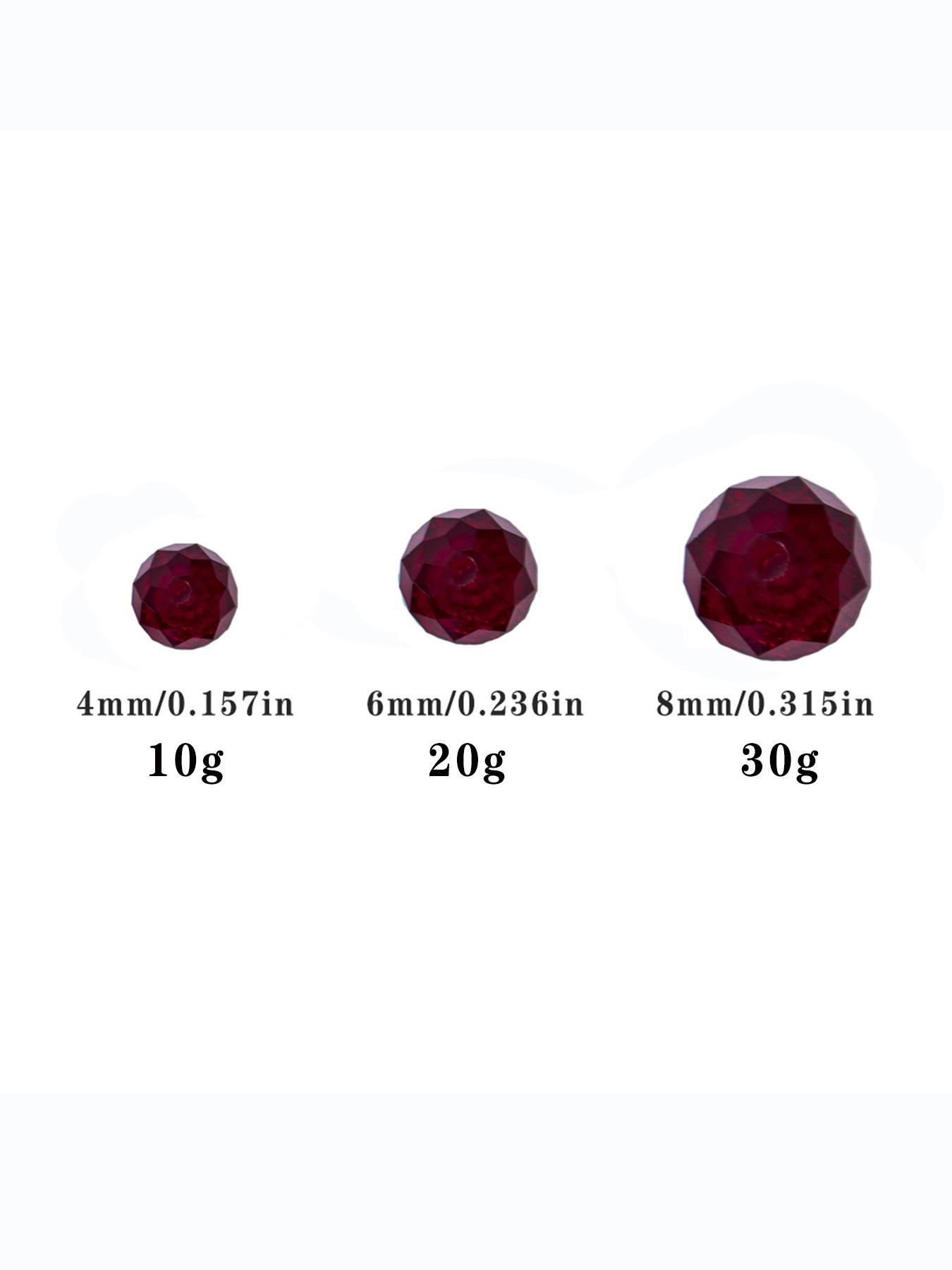 4/6/8mm Red Glass Beads, Faceted Crystal Glass Beads, Fashion Accessories for Handmade DIY Necklace Bracelet Earrings, DIY Jewelry Making Craft Supplies