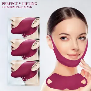 3-Piece Peptide Firming Lifting Mask, V-Shape Lifting Mask, Chin Lift Mask, Dual Chin Band, Rich in Peptides, Collagen, Hydrating Brightening Gel Patches