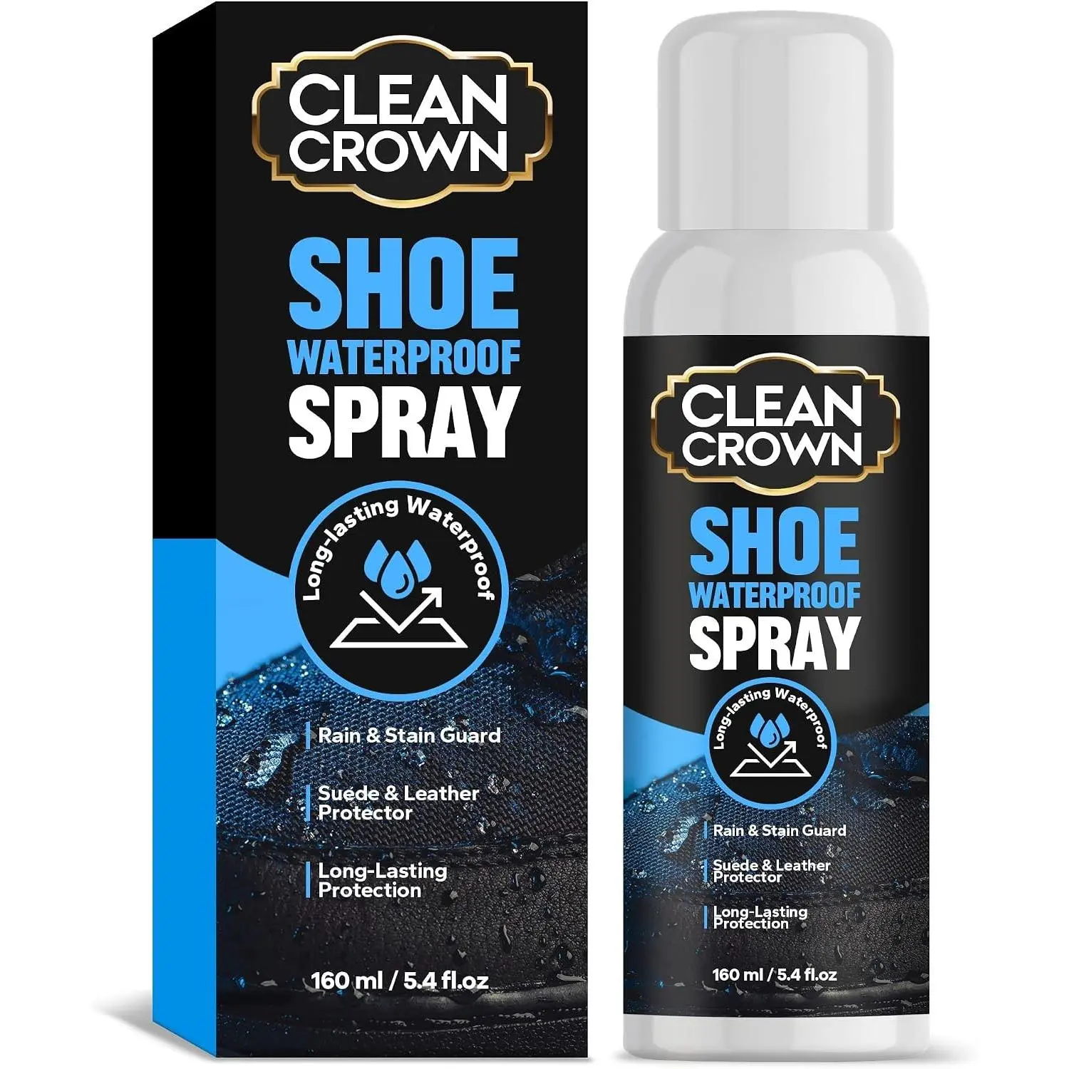 Shoes Protector Spray (5.4 Fl Oz), Suede & Leather Protector Spray, Waterproofing & Stain Guard for Shoes, Boots, Bags & Upholstery, Long-Lasting Water Repellent SprayGift