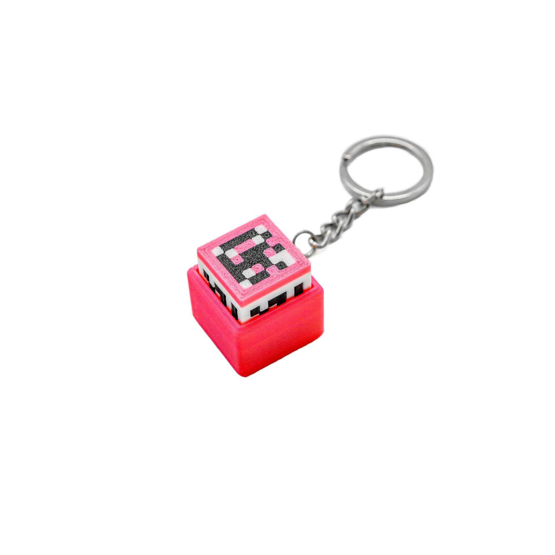 3D printed toy Minecraft stress-relief press-key mechanical keyboard feel clicker stress-relief keychain pendant